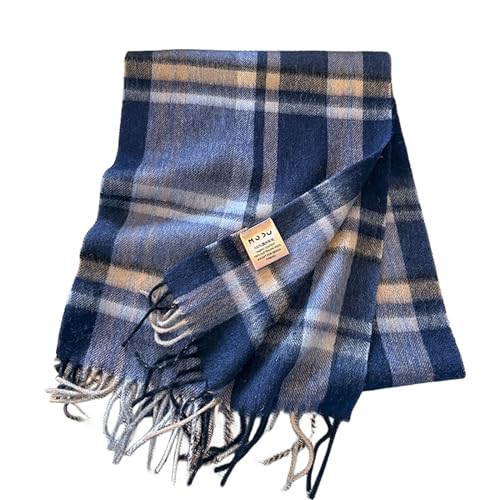 Bufandas para invierno unisex: bufanda universal de lana de 180x32cm