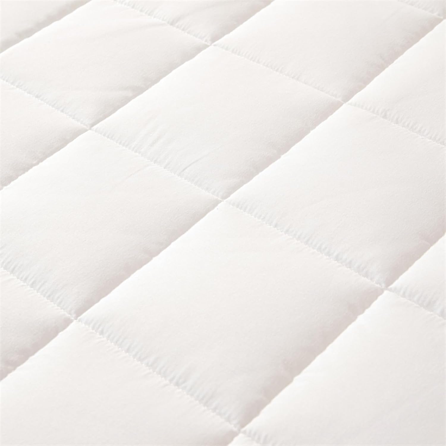 Coprimaterasso Matrimoniale Trapuntato di Tessuto 140x200 180x200, Morbido Copri Materasso Matrimoniale Singolo con Cerniera Traspirante, Lavabile(White,180x200+20cm)