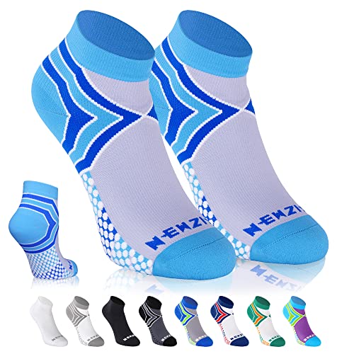 NEWZILL Low Cut Compression Socks - Unisex Running Socks With Embedded Frequency Technology For Heel