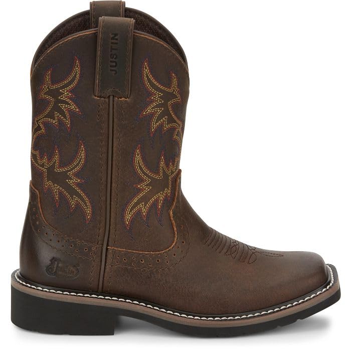 Justin Boys' Boot Dark Western Square Toe - Sk46813