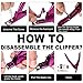 Nail Tip Clipper Edge Cutter Adjustable Stainless Steel False Artificial Acrylic Fake Trimmer Manicure Pedicure Sharp Rustproof Blade Clip Tool for Salon Home Art,Beauty Design DIY Use Rose Red