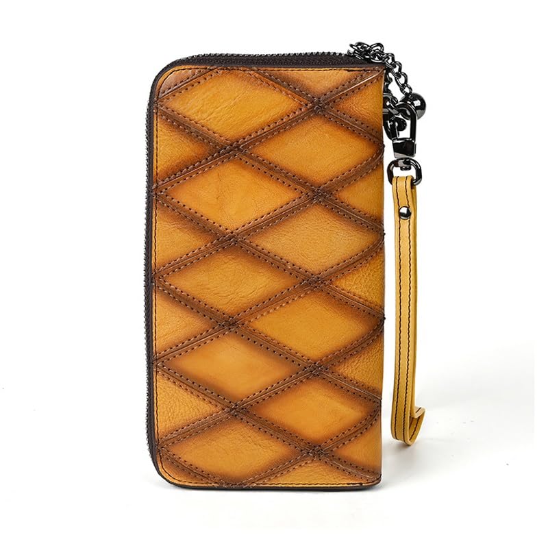 Wallet Women Long Zipper Capacity Cell Phone Bag Vintage Clutch Patchwork Card Bag4