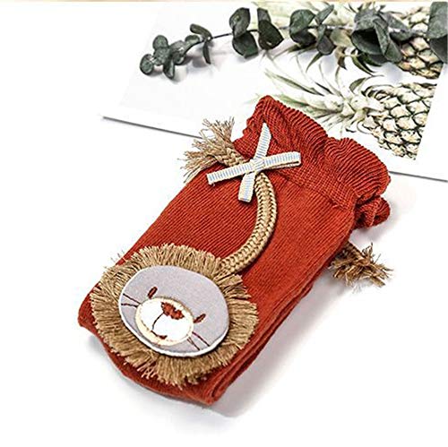 Toddler Knee High Socks For Newborns Print Catoon Animal lion Baby Boys Girls Meias Kids Long Sock Breathable Infant Bow Sokken (Rose Red, Small)3