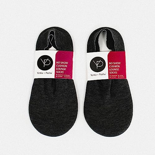 Image of No Show Cushion Lounge Slipper Sock for Women with Anti-Skid Bottom and Heel Grippers