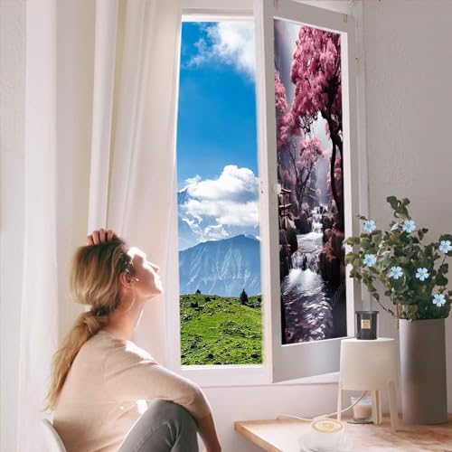 Vinilo decorativo ventana privacidad con diseño artístico miniatura 6