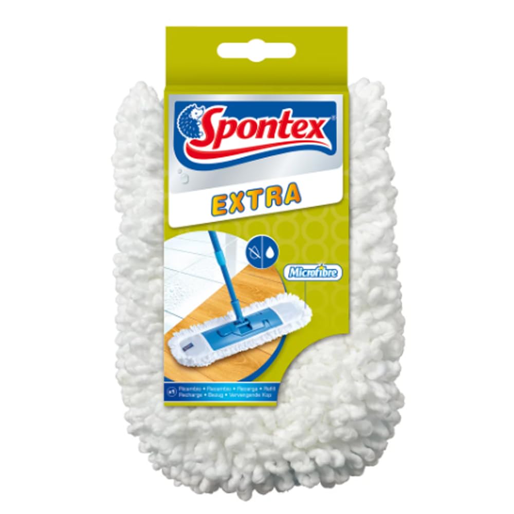 Lot de 6 têtes de rechange en microfibre pour balai à franges.
