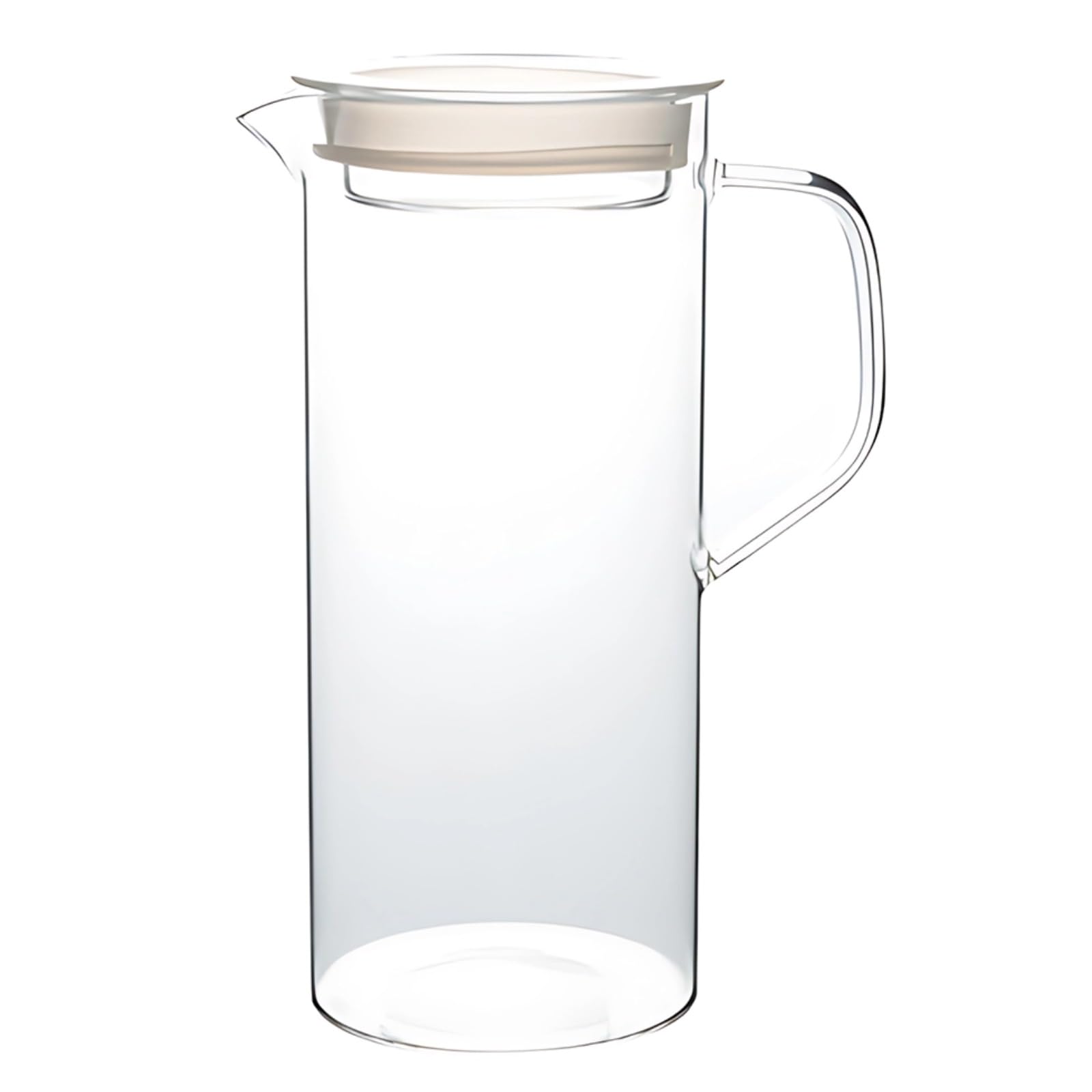 Hitzebeständige Glaskaraffe, 900 ml, Japanischer Stil, Borosilikatglas für Heiß- und Kaltwasser, Eistee, Saft