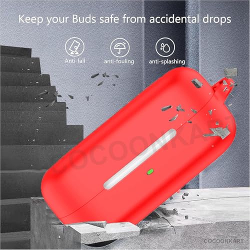 Image of Soft Silicone Case Cover for Sony WF-C510 (Red)