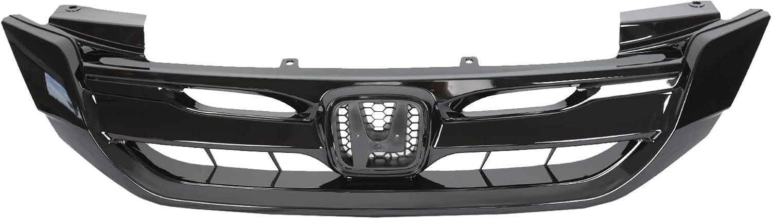 PENSUN JDM Mod Style Front Bumper Hood Grille Fits for Honda Accord 4 Door 2013 2014 2015 / Gloss Black