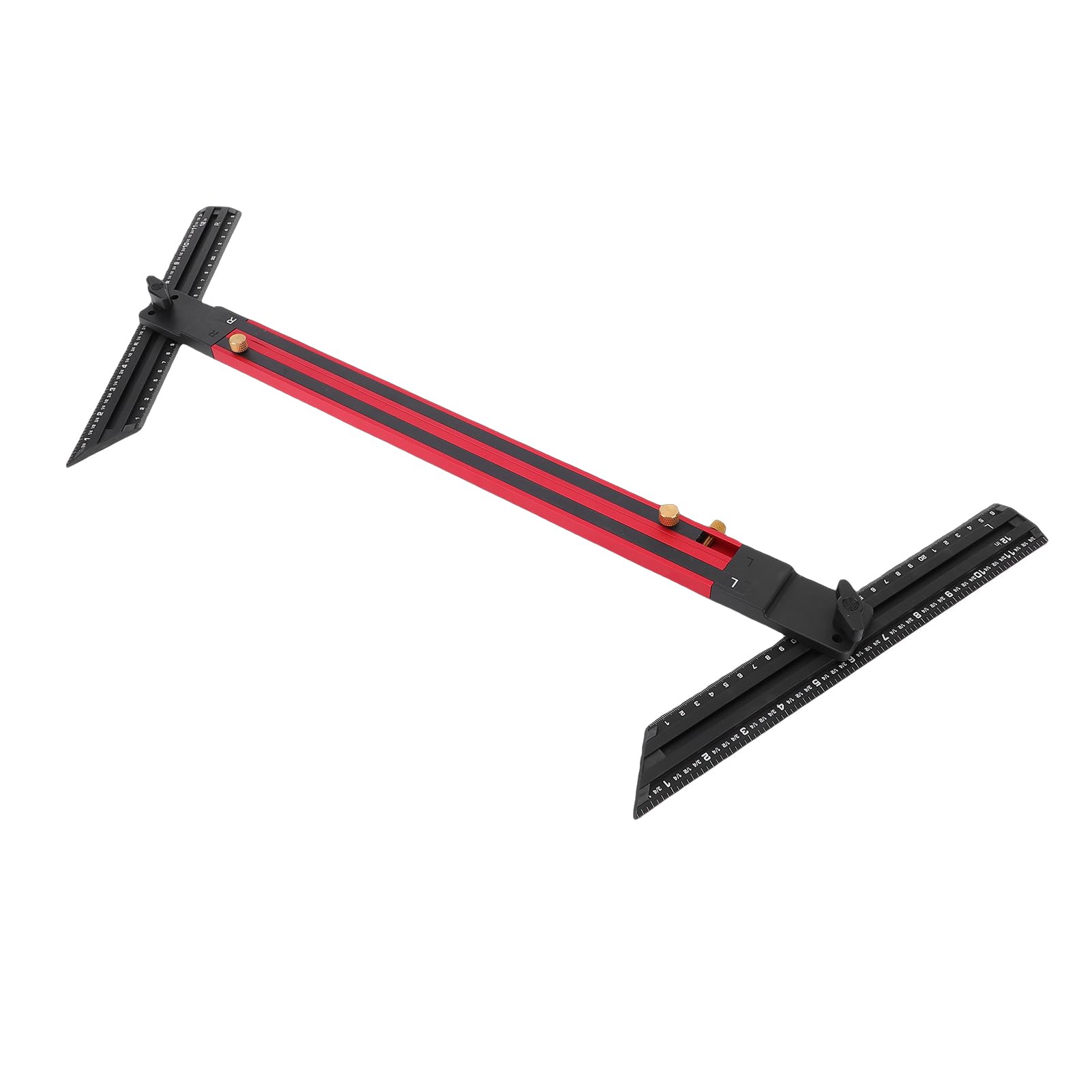 Jeffergarden Sagoma per Gradini Regolabile, Strumento di Misura Pieghevole in Lega di Alluminio con Blocco Guida, per Lavori di Carpenteria e Taglio Cartongesso 58-164 Cm