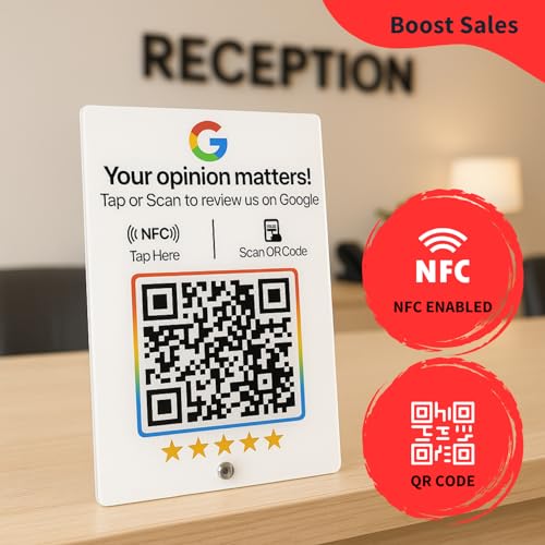 tinydabba White Acrylic NFC Review Standee with QR Code by tinydabba - 4