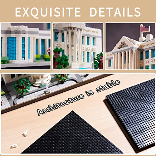 Image of Gift Architecture: The White House Model Building Set - Engaging Micro Block Kit with 3520pcs - Perfect for Adults - Aesthetically Pleasing Collectible Gift
