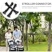 Kisangel Universal Baby Stroller Connector 3Pcs Adjustable Aluminum Links Side by Side Twin Stroller Connector for Newborn Toddler Accessories 7.87X1.77X1.57In
