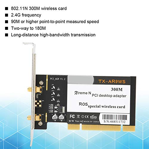 TX-AR9WS AR9220 PCIe WiFi Card, 300Mbps Wireless WiFi Network Card with 2 Antennas - Image 2