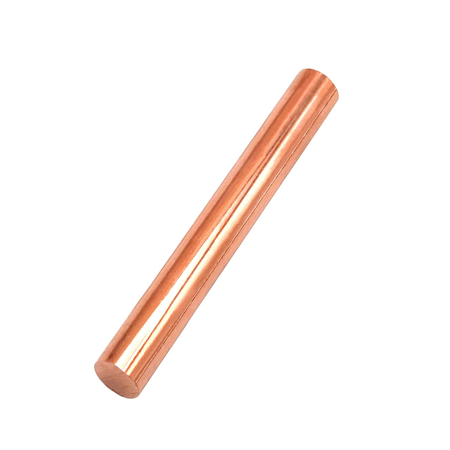 1pcs Pure Copper Round Rod 3/8inch Dia 3.94inch Length Bare Copper Metal Rod Solid Copper Rod Lathe Bar Stock for DIY Metal Crafts Metal Working