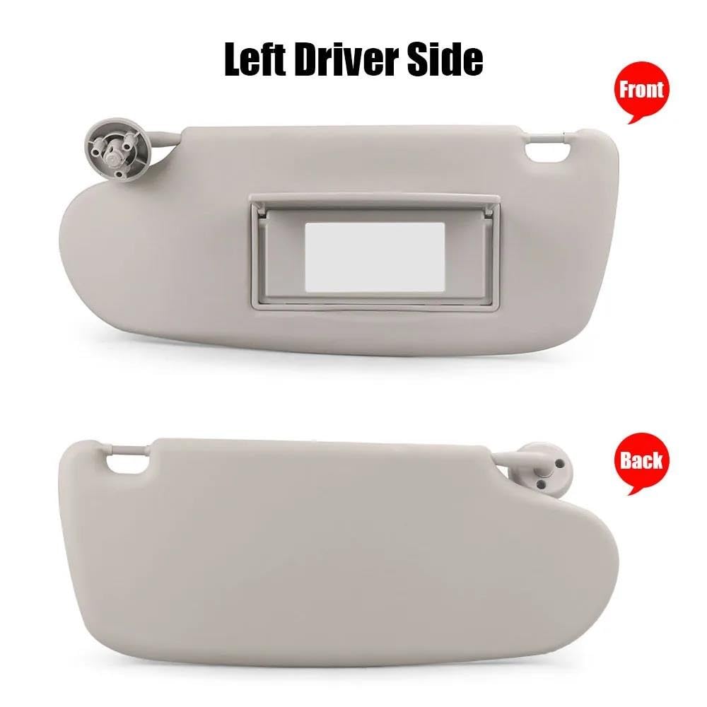 Parasole Auto Visiera Parasole Beige Con Specchietto Lato Guidatore Sinistro E Passeggero Destro Per Dodge Per Ram 1500 2500 3500 2002-2009 1CT11TL2AA 1CT18TL2AA Accessori Auto(Left With Mirror)