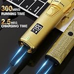 FADEKING® Professional Hair Clippers & Beard Trimmer Set for Men – Cordless Barber Clippers with LCD Display, Precision Trimmer & Travel Case – Gifts for Men Husband Father (Gold + Bronze) - Image 4