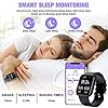 Pradory Smart Watch,Fitness Watch Activity Tracker with Heart Rate Blood Pressure Monitor IP67 Waterproof Bluetooth Smartwatch Touch Screen Sports Tracker Watch for Android iOS Phones Men Women Black
