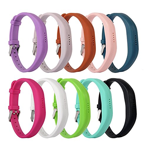 Honecumi Cinturino In Silicone Per Fitbit Flex 2 – Morbido, Regolabile, Colorato, Adatto A Uomo E Donna, Confezione Multipla