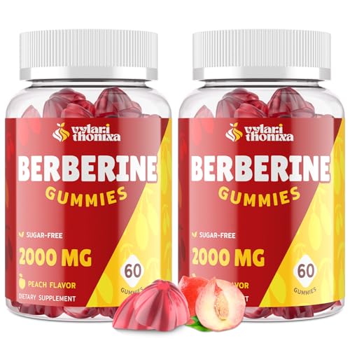 Berberine Supplement Gummies 2000 mg with Ceylon Cinnamon, 120 Count