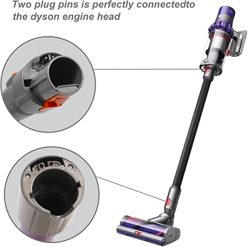 Miniatura 6 de Tubo de repuesto para Dyson Stick V15 V11 V10 V8 V7 piezas de vacío, piezas de repuesto de vacío de extensión, 28.7 pulgadas (negro)