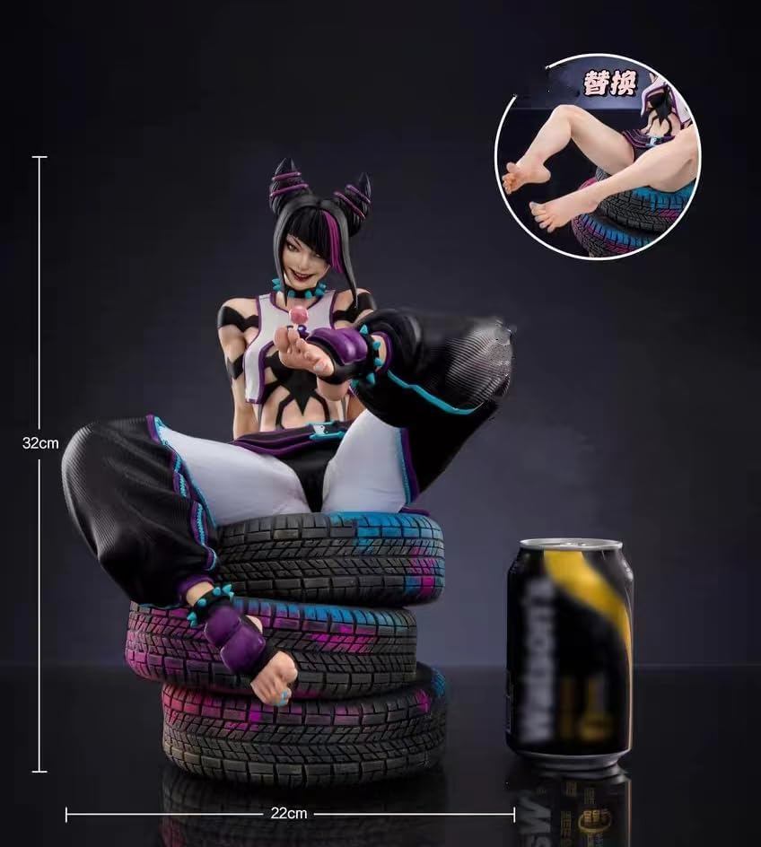 Female Martial Artist Series JURI Garage Kit Scene Pedestal Figurine Collection Statue Figurine Collectible Hand-Made Painted Finished Product POLYSTONE