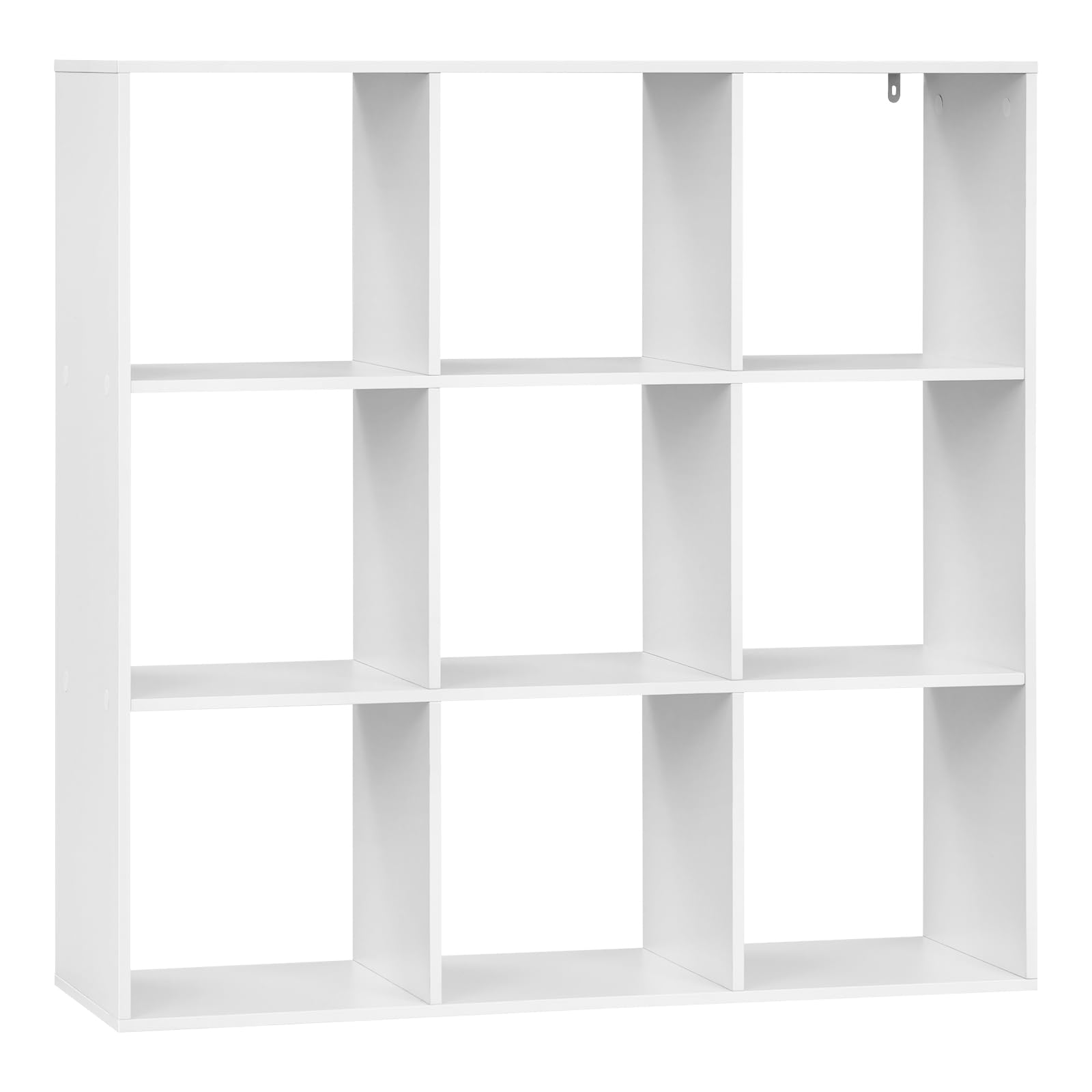 WOLTU Libreria a 9 Cubi, Scaffale di Stoccaggio a 9 Cubi, Divisorio per Libreria, Mobile di Stoccaggio per Soggiorno e Ufficio, Bianco, 94x29,5x93 cm, SK047ws