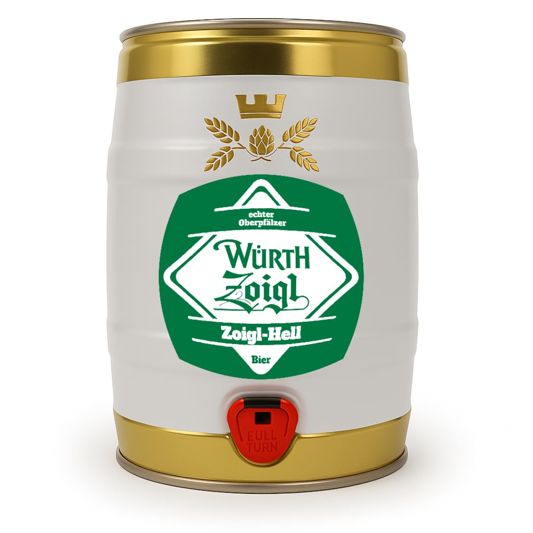 Zoigl Bier aus der Oberpfalz untergärig Partyfass 5 Liter - Brauerei Würth 5l