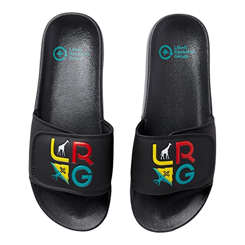 STACKED RASTA LOGO SLIDES - BLACK