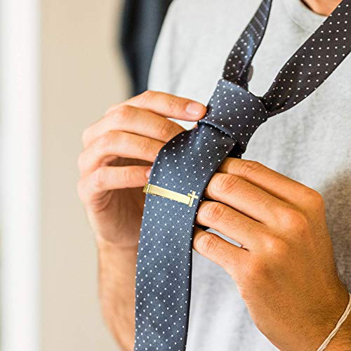 needzo gold tone first communion tie clip with cross catholic boys outfit accessory gift for godson 1 14 inches