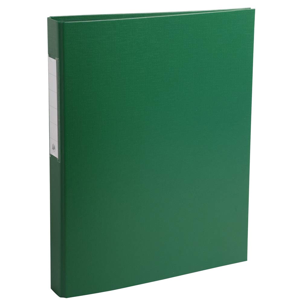 Exacompta - 54383E - Conf. da 10 Raccoglitori Foderati Polipropilene - 2 Anelli Tondi 25 mm in Terza di Copertina - Dorso 40 mm - F.to Esterno 25.5x32 cm per A4 - Colore Verde
