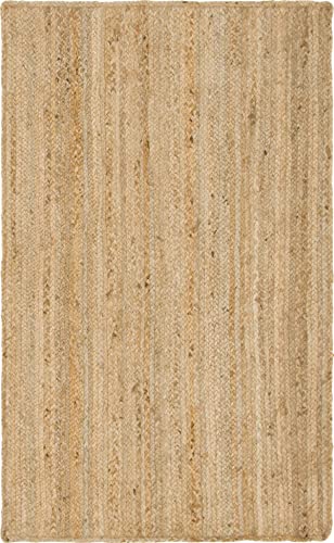 Tapete trenzado de yute Rugs.com 99x79 cm natural miniatura 1