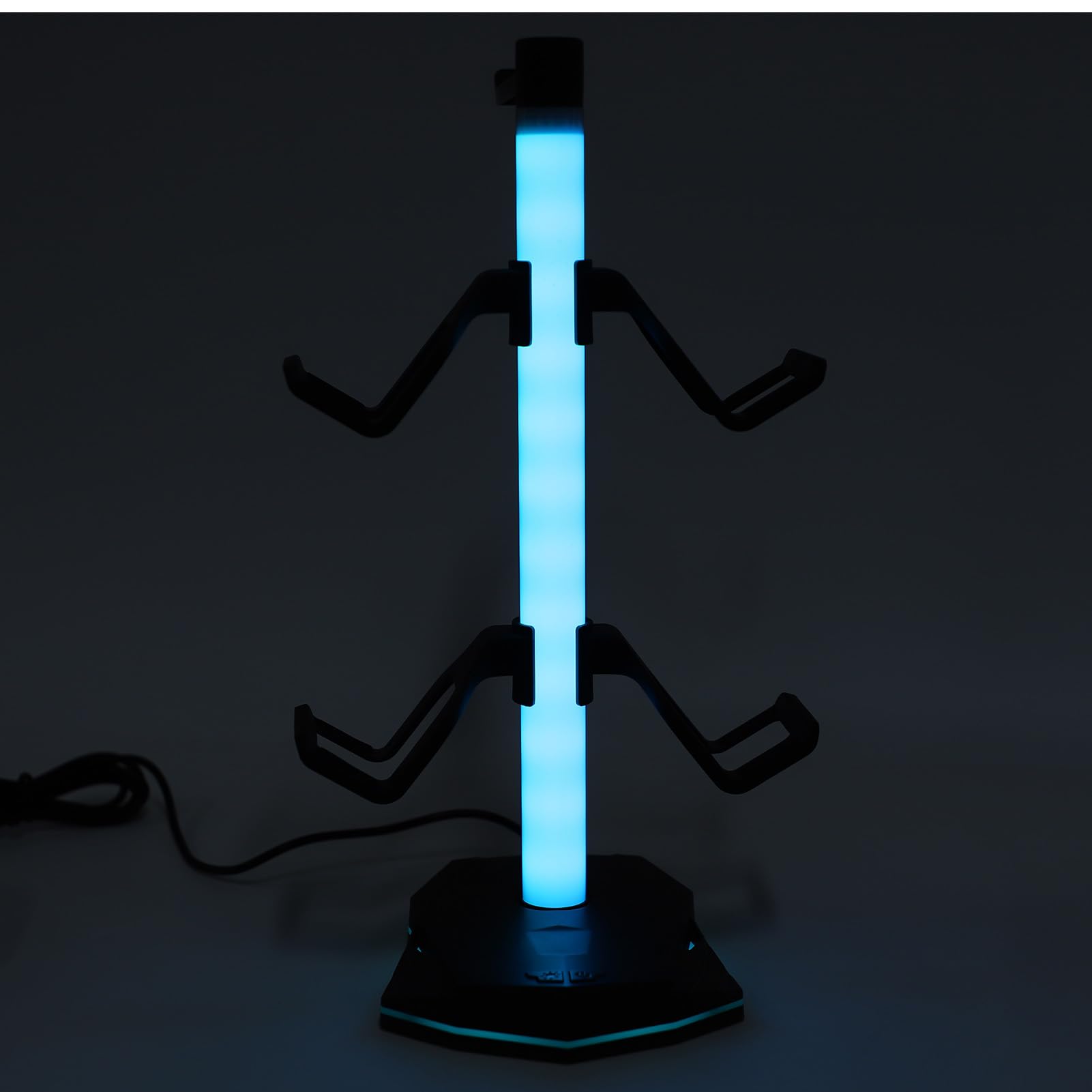 Domary Stylish RGB Controller Holder and Headphone Stand with USB C Port