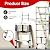 SEEKNEW Telescoping Ladder 6.5 FT, Aluminum Extension Ladder with Triangular Stabilizers, 330 lbs Capacity, Portable Collapsible Ladder for RV, Home; Silver