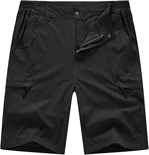 YSENTO Men’s Outdoor Cargo Hiking Shorts Quick Dry Casual Summer Lightweight Walking Sports Running Shorts(Black,30)