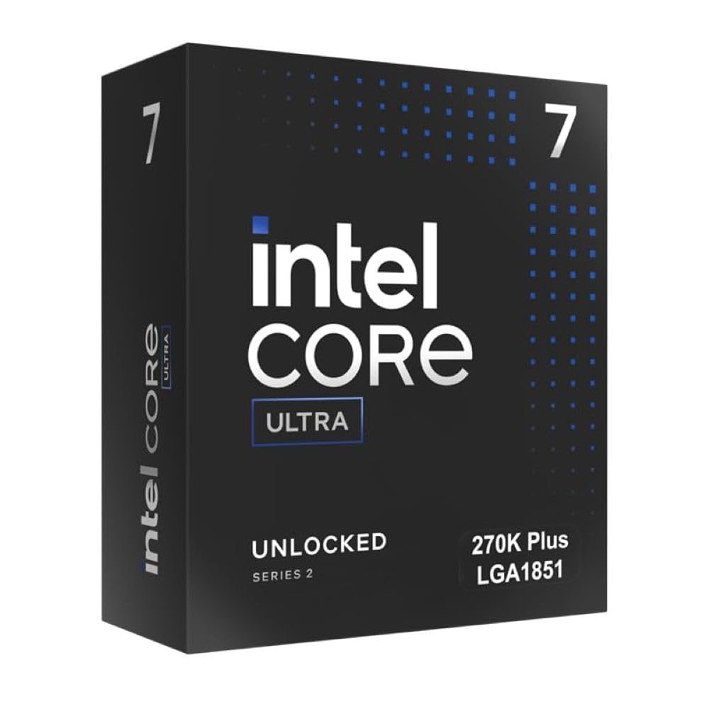 Intel Core Ultra 7 Processor 270K Plus, up to 5.5 GHz, LGA1851 Socket, PCIe 5.0, DDR5 Support, 125W TDP