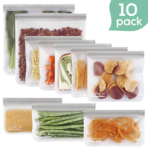 SPLF 10 Pack FDA Grade Reusable Storage Bags