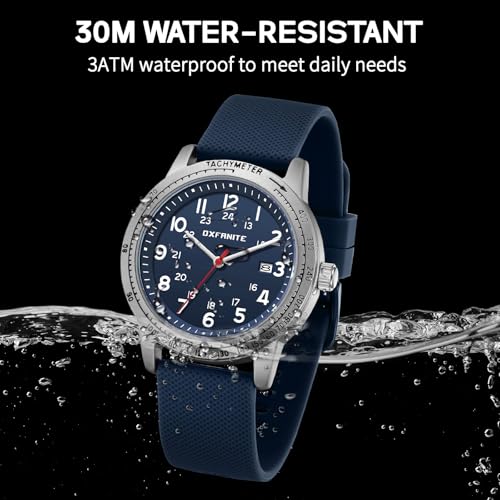 Image of Mens Watches Easy to Read Waterproof with Silicone Strap for Men 24-Hour Military Time Tactical Casual Wristwatch