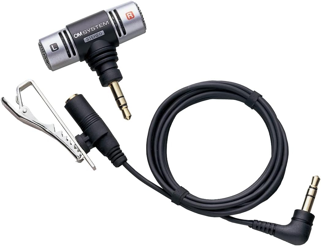 OM SYSTEM ME-51 S Stereo Microphone Digital Voice Recorders (T-Type) - suitable for WS-Series/DM-Series from Olympus recordings,Black