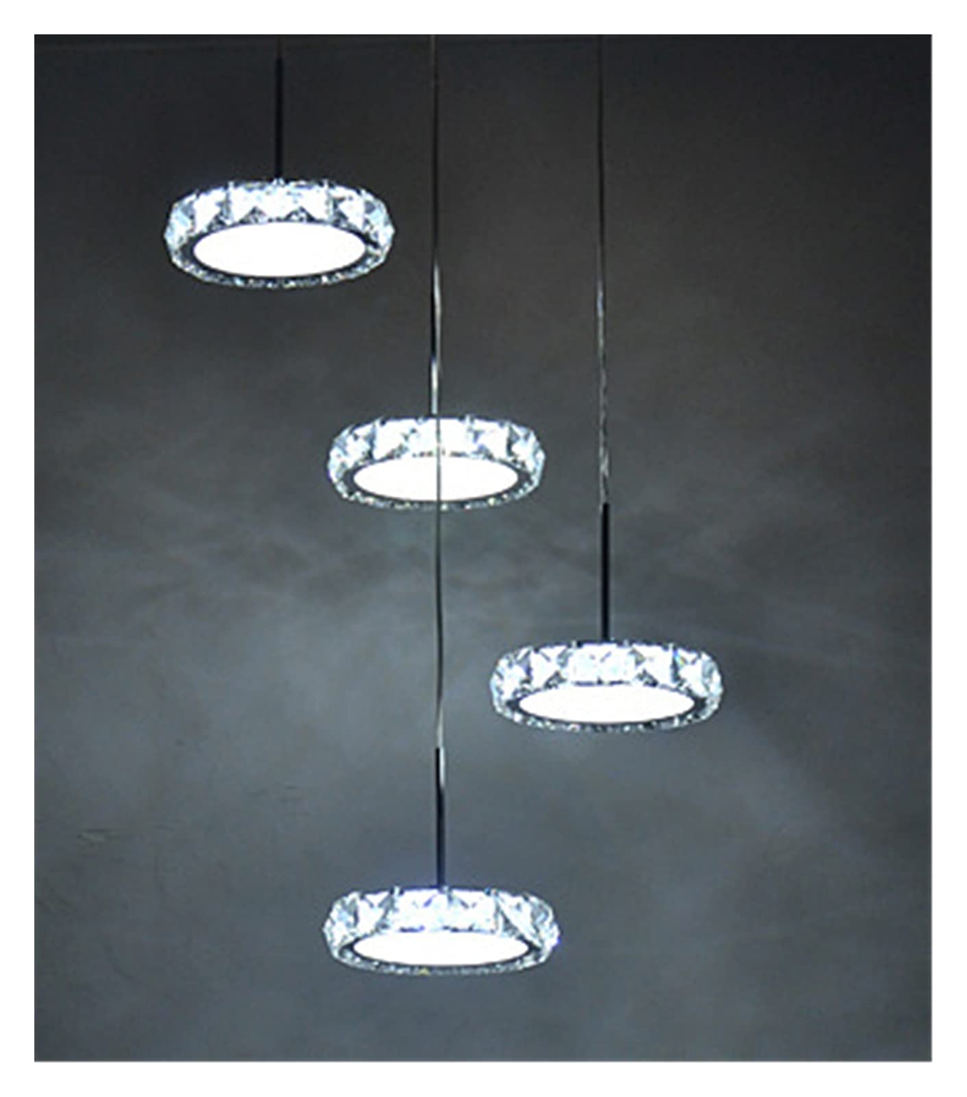 Luminaire suspension moderne en cristal à 4 têtes, l'élégance de la haute décoration