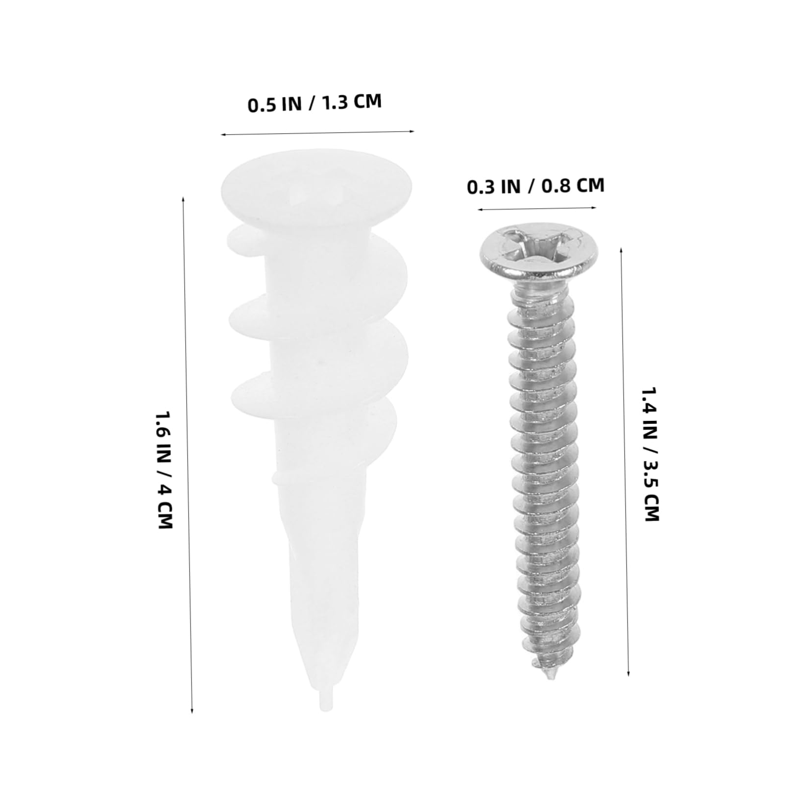 SOLUSTRE Picture Hanging Kit 50 Sets of Drywall Anchors Expansion Tube Screws Home Improvement and Construction Hardware
