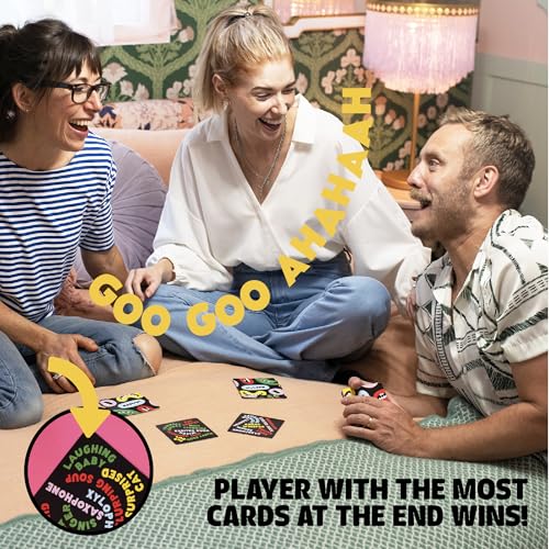 UpRoar! The Card Game of Silly Sounds – Funny Family Party Game for Kids, Adults, 2+ Players, Eco, Sustainable, Fun, Birthday Gift, Game Night, Stocking Stuffer, Halloween, Thanksgiving, Christmas