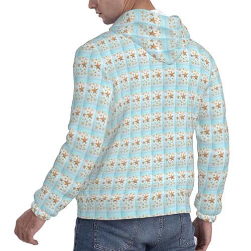 Sweat à capuche maritime imprimé 3D unisexe coupe ample confortable