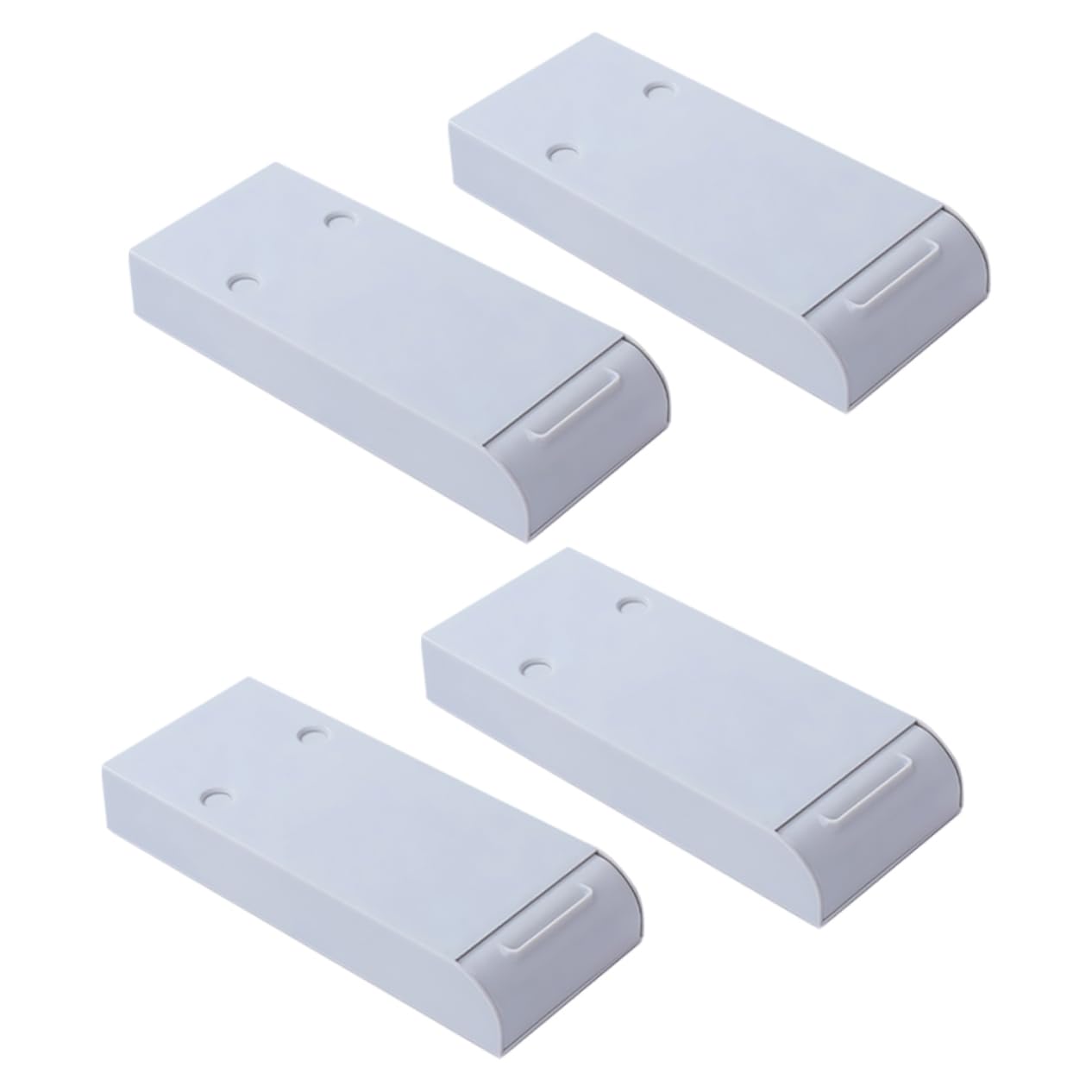 SHINEOFI Caja de Almacenamiento Oculta Adhesiva Debajo del Escritorio, Diseño Cajón, Organizador Abs para Bolígrafos y Papelería, 4 Piezas