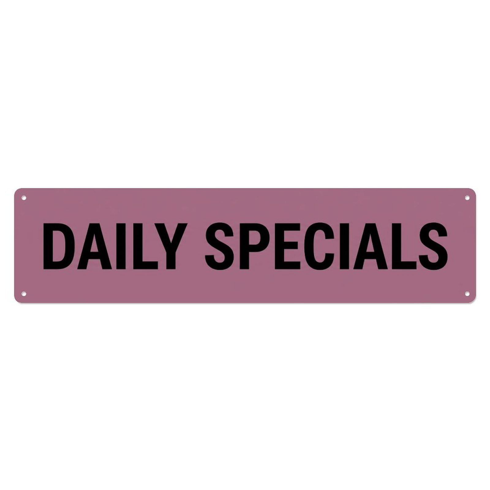 Daily Specials Featured Items Metal Tin Sign
