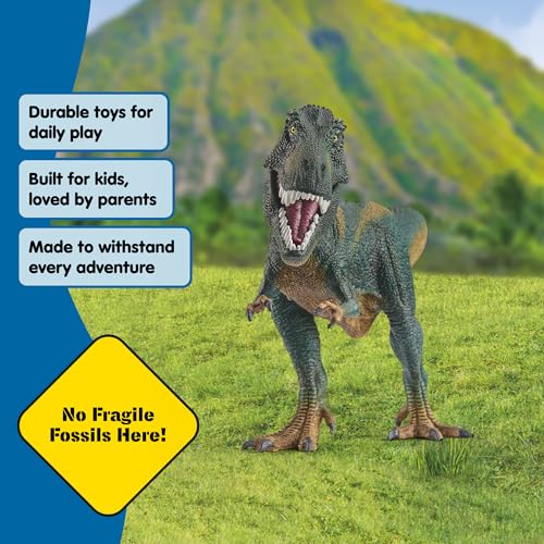 Image of Schleich Dinosaurs - 12 inch Tyrannosaurus Rex Figurine - Kids Ages 4+ | 14587 | Dinosaur Figurine, Realistic Animal Toys, Dino Figure for Boys and Girls, Screen-Free Imaginative Pretend Play