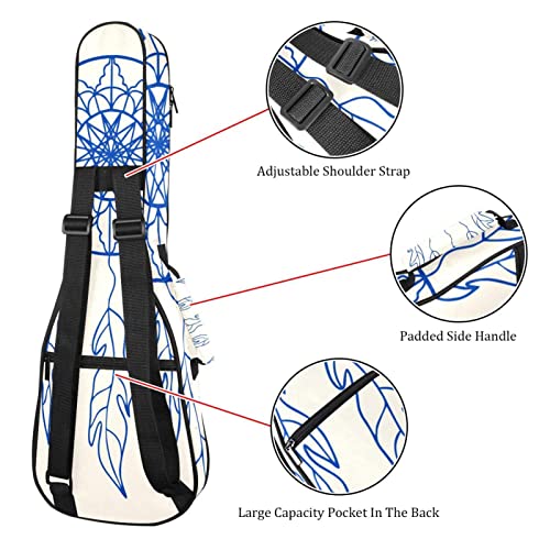 JRHEJTHH Durable Ukulele Bag Water Resistent Ukulele Case with Adjustable Shoulders for 21 23 24 inch Thick Padding Dreamcatcher Feathers Elements - Les Beatles, Paul McCartney, John Lennon, RIngo Starr, George Harrison JRHEJTHH Durable Ukulele Bag Water Resistent Ukulele Case with Adjustable Shoulders for 21 23 24 inch Thick Padding Dreamcatcher Feathers Elements – Image 4