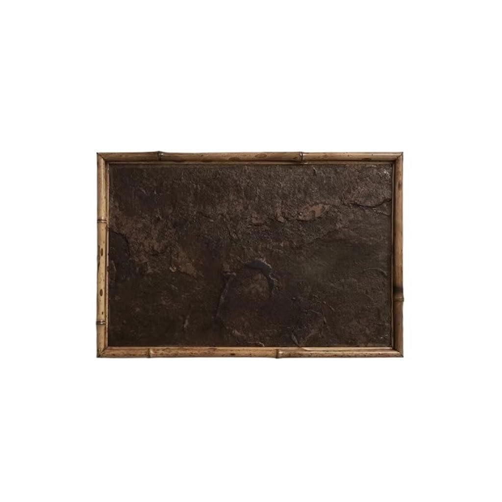 Tray Decor Retro Rock Kung Fu Tea Tray Home Entrance Desktop Storage Tray Food Tray