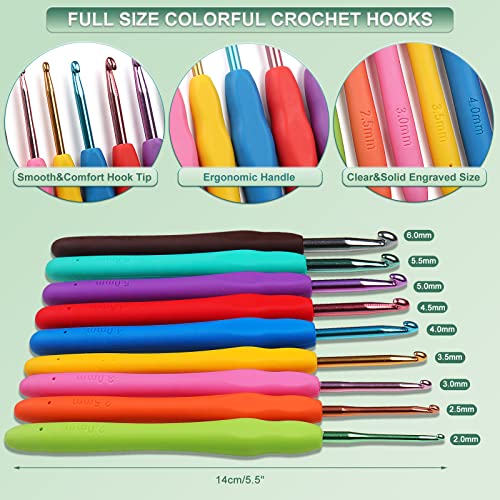 Aeelike Crochet Kits for Beginners Crochet Starter Kit UK, Crochet Set including Yarn - Image 4