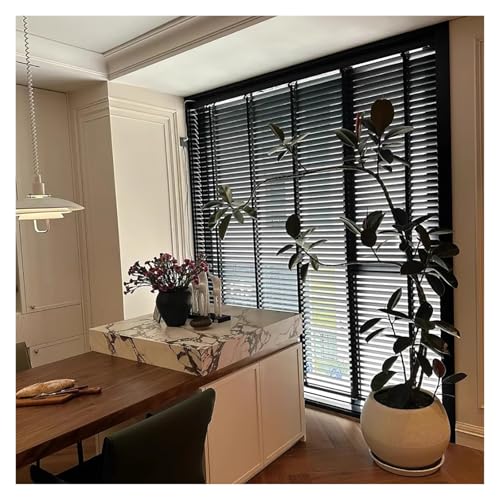 Persianas venecianas de madera extragrandes de 50 mm para dormitorio, cocina, baño y ventanales, persianas horizontales en tamaños de 50235 cm (165 cm x 200 cm), duraderas y elegantes